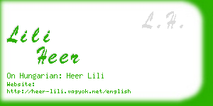 lili heer business card